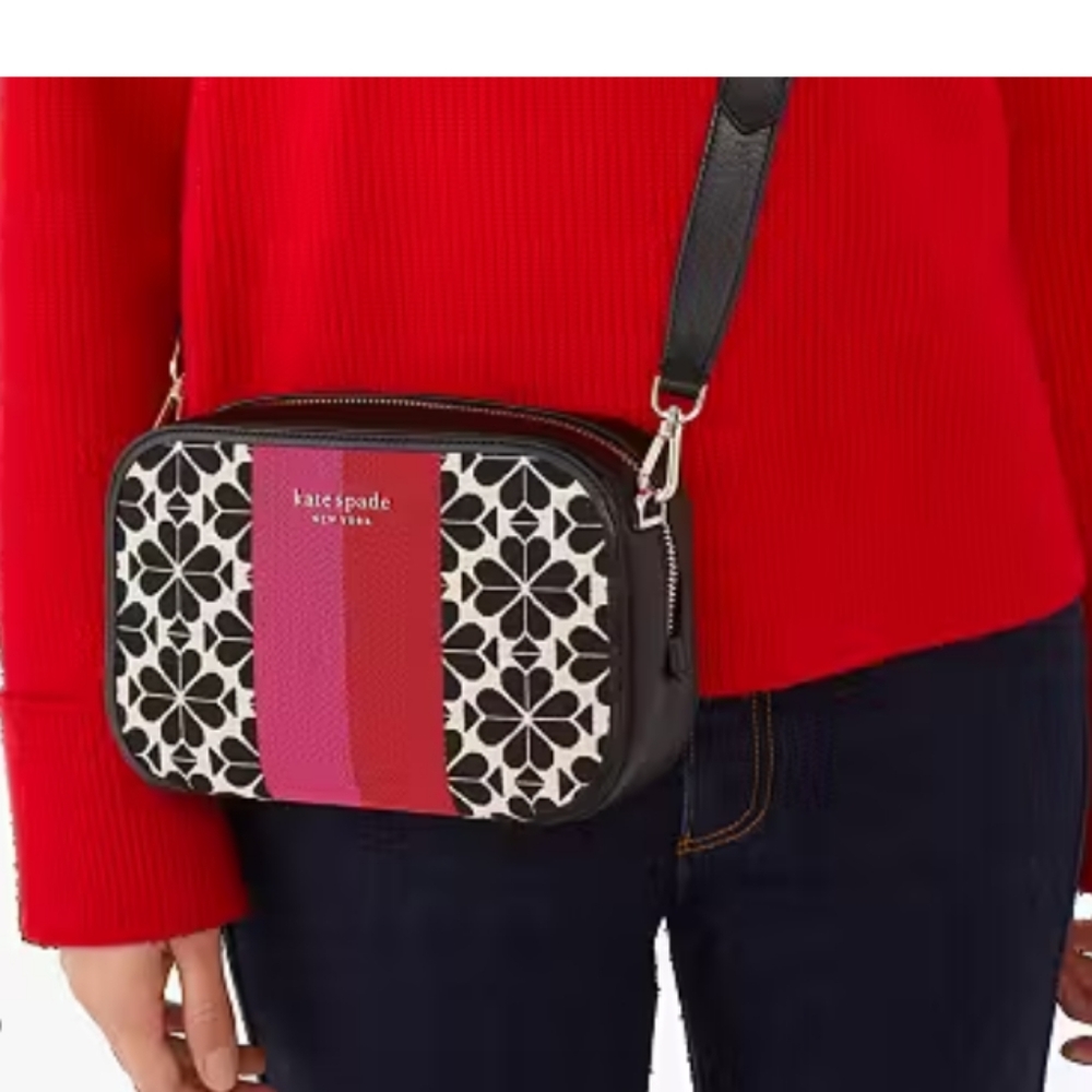 Kate Spade Flower Jacquard Stripe Crossbody Bag - Picture 4 of 17